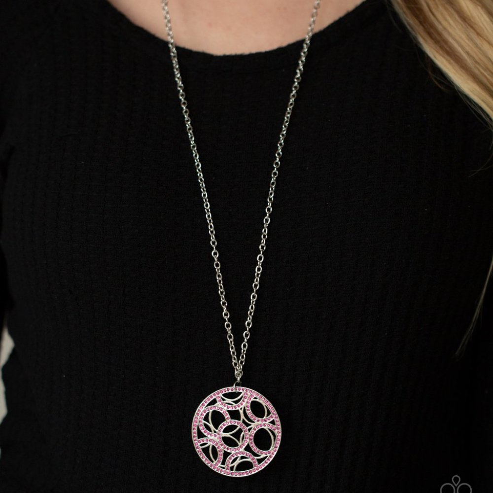 Thanks a MEDALLION - Pink ♥ Necklace